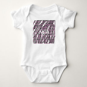 Simple monogram add your name letter man minimal t baby bodysuit