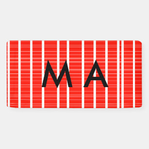 Simple monogram add your name letter man minimal t banner