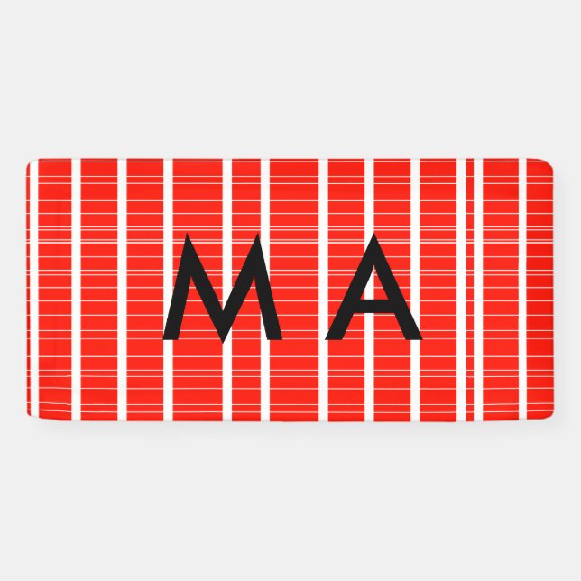 Simple monogram add your name letter man minimal t banner (Horizontal)
