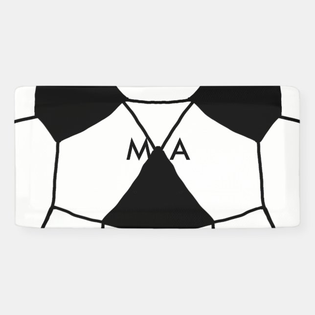 Simple monogram add your name letter man minimal t banner (Horizontal)