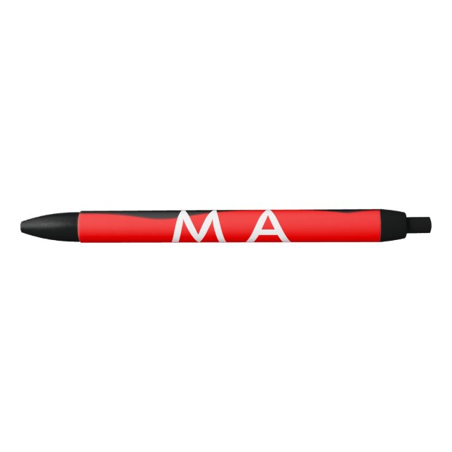 Simple monogram add your name letter man minimal t black ink pen (Front)