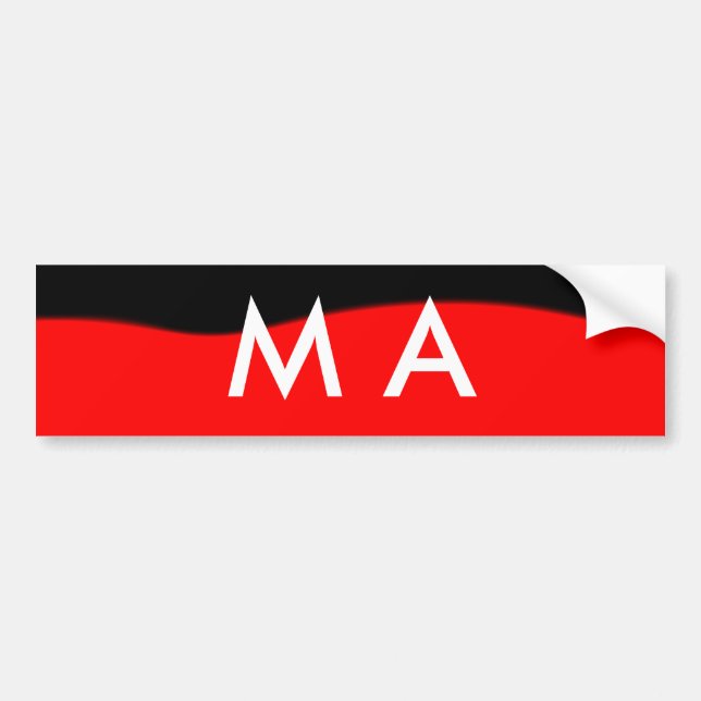 Simple monogram add your name letter man minimal t bumper sticker (Front)
