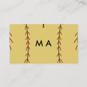 Simple monogram add your name letter man minimal t business card