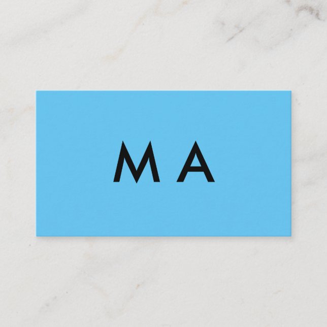 Simple monogram add your name letter man minimal t business card (Front)