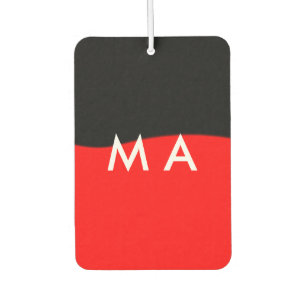 Simple monogram add your name letter man minimal t car air freshener