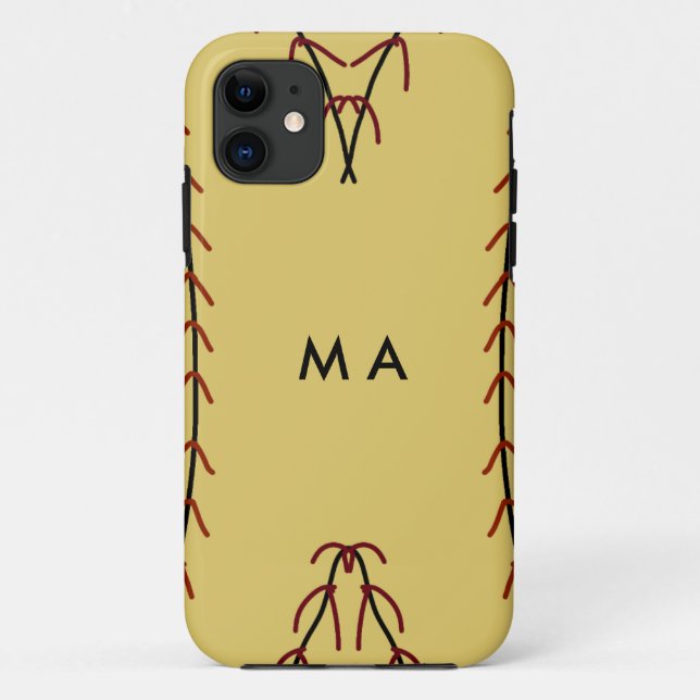 Simple monogram add your name letter man minimal t Case-Mate iPhone case (Back)