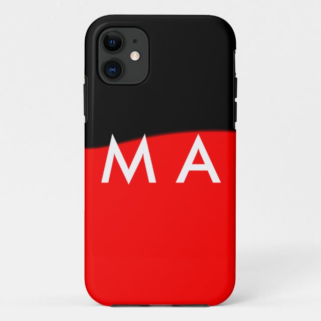 Simple monogram add your name letter man minimal t Case-Mate iPhone case (Back)