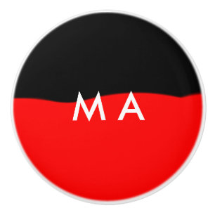 Simple monogram add your name letter man minimal t ceramic knob