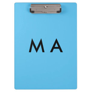 Simple monogram add your name letter man minimal t clipboard