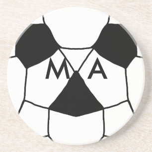 Simple monogram add your name letter man minimal t coaster