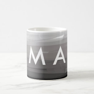 Simple monogram add your name letter man minimal t coffee mug