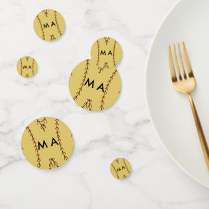 Simple monogram add your name letter man minimal t confetti