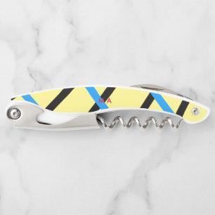 Simple monogram add your name letter man minimal t corkscrew