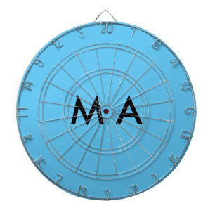 Simple monogram add your name letter man minimal t dartboard