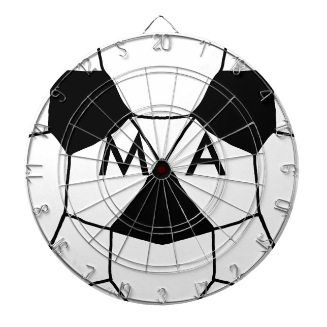 Simple monogram add your name letter man minimal t dartboard (Front)