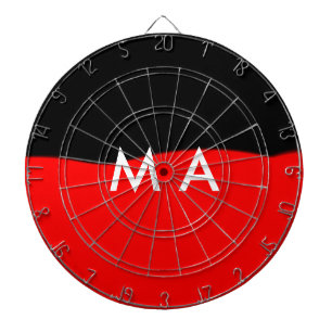Simple monogram add your name letter man minimal t dartboard