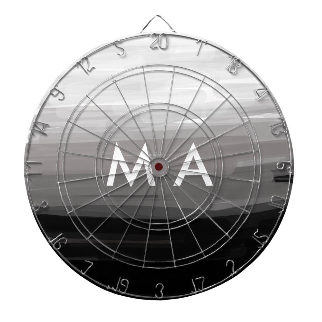 Simple monogram add your name letter man minimal t dartboard (Front)