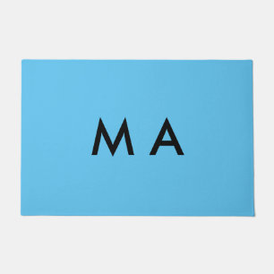 Simple monogram add your name letter man minimal t doormat