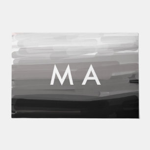 Simple monogram add your name letter man minimal t doormat