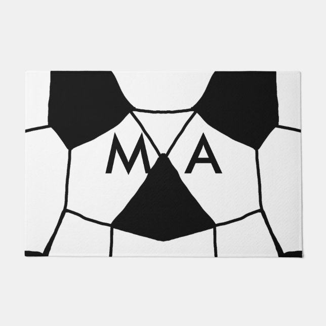 Simple monogram add your name letter man minimal t doormat (Front)
