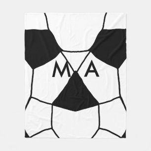 Simple monogram add your name letter man minimal t fleece blanket