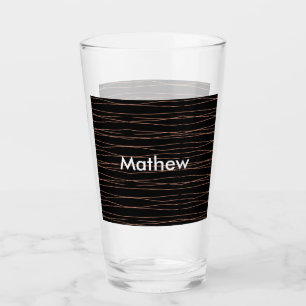Simple monogram add your name letter man minimal t glass