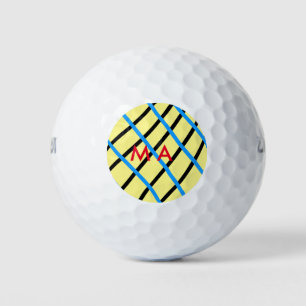 Simple monogram add your name letter man minimal t golf balls