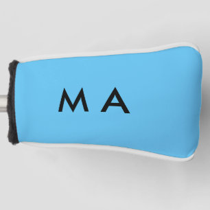Simple monogram add your name letter man minimal t golf head cover