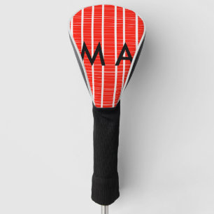 Simple monogram add your name letter man minimal t golf head cover