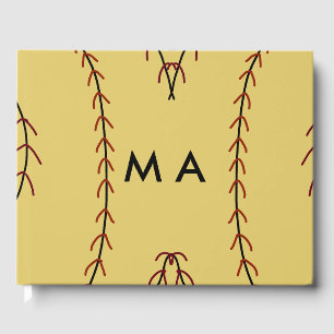 Simple monogram add your name letter man minimal t guest book