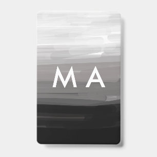 Simple monogram add your name letter man minimal t ID badge