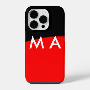 Simple monogram add your name letter man minimal t iPhone 14 pro case