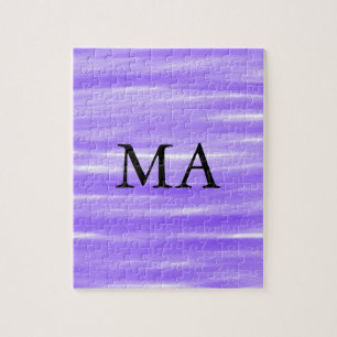Simple monogram add your name letter man minimal t jigsaw puzzle