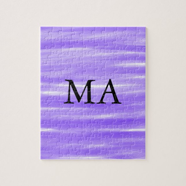 Simple monogram add your name letter man minimal t jigsaw puzzle (Vertical)