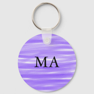 Simple monogram add your name letter man minimal t key ring
