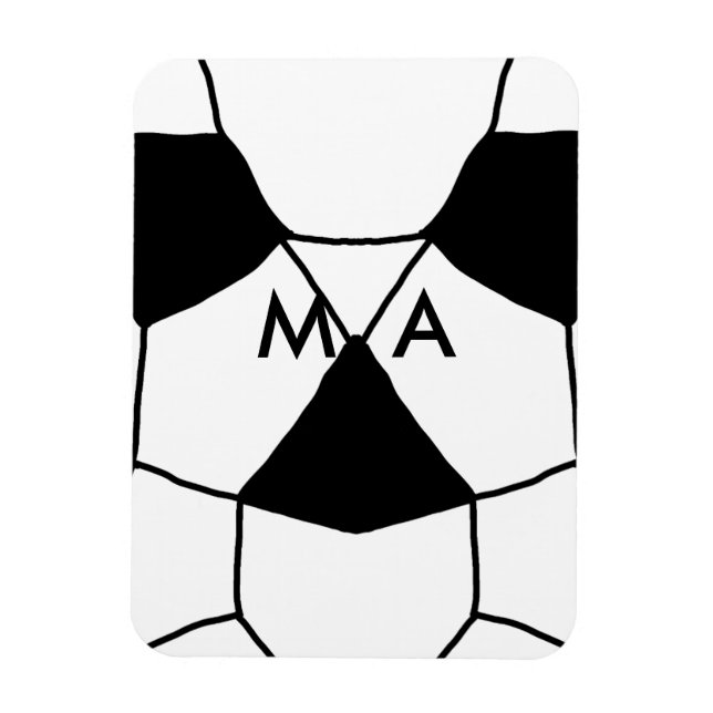 Simple monogram add your name letter man minimal t magnet (Vertical)