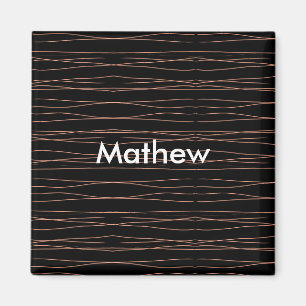 Simple monogram add your name letter man minimal t magnet