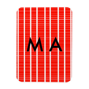 Simple monogram add your name letter man minimal t magnet