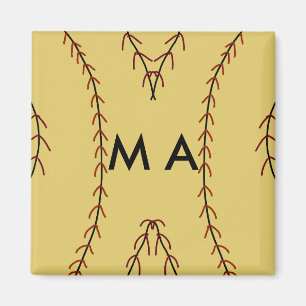 Simple monogram add your name letter man minimal t magnet