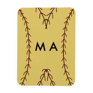 Simple monogram add your name letter man minimal t magnet