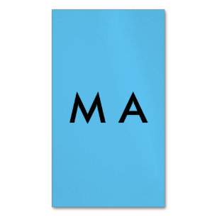 Simple monogram add your name letter man minimal t Magnetic business card