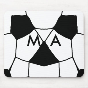 Simple monogram add your name letter man minimal t mouse pad