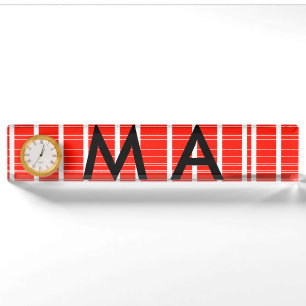 Simple monogram add your name letter man minimal t nameplate