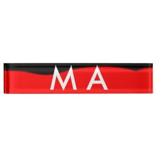 Simple monogram add your name letter man minimal t nameplate