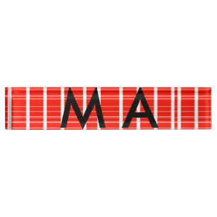 Simple monogram add your name letter man minimal t nameplate