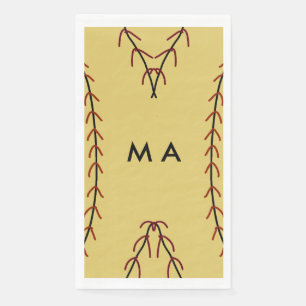 Simple monogram add your name letter man minimal t napkin