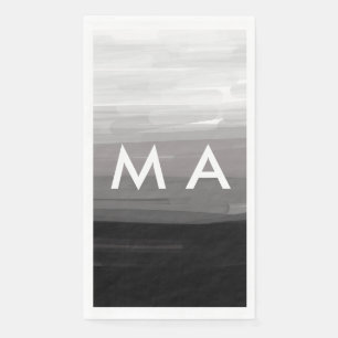 Simple monogram add your name letter man minimal t napkin