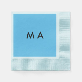 Simple monogram add your name letter man minimal t napkin