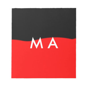 Simple monogram add your name letter man minimal t notepad