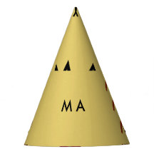 Simple monogram add your name letter man minimal t party hat